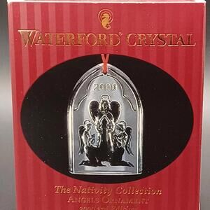 Waterford Crystal Angel Ornament Christmas 2000